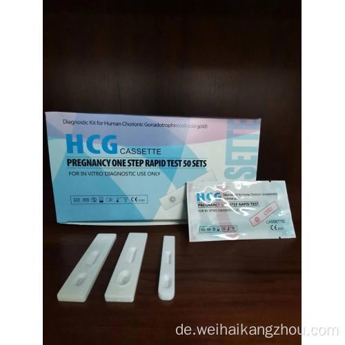Medizinischer Schritt HCG-Schwangerschaftstest